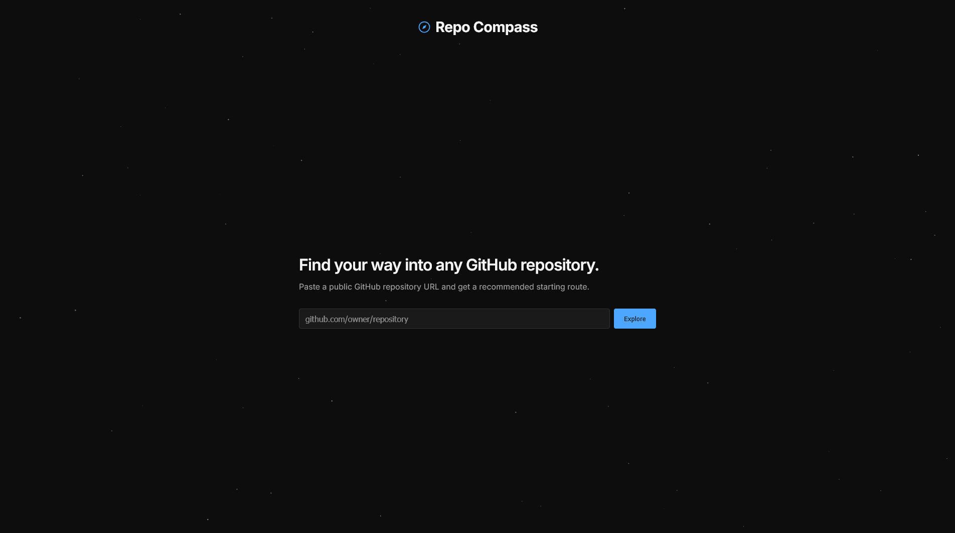 Repo Compass interface